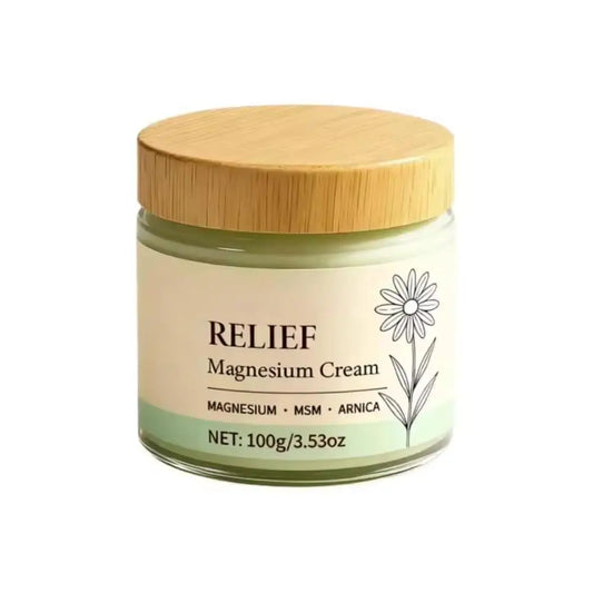 Natural Total Relief Nerve Soothing Cream, Magnesium & Arnica Infused Moisturizer for Daily Body Care & Skin Brightening