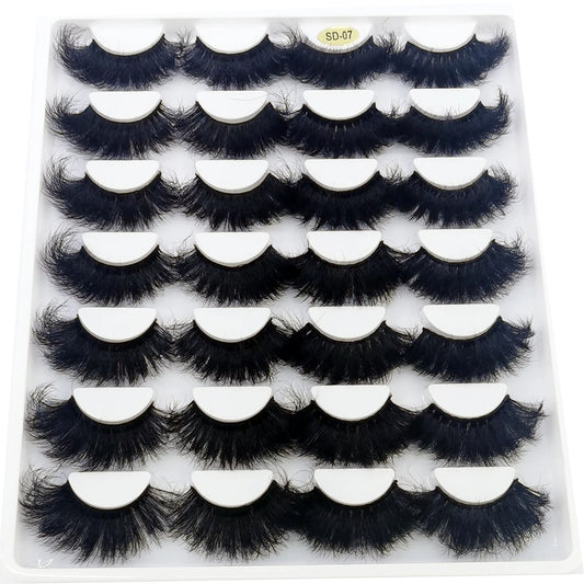 14 Pairs Eyelashes 25mm Faux Mink Eyelashes Long Lasting Fluffy Mink Lashes Dramatic Volume lashes